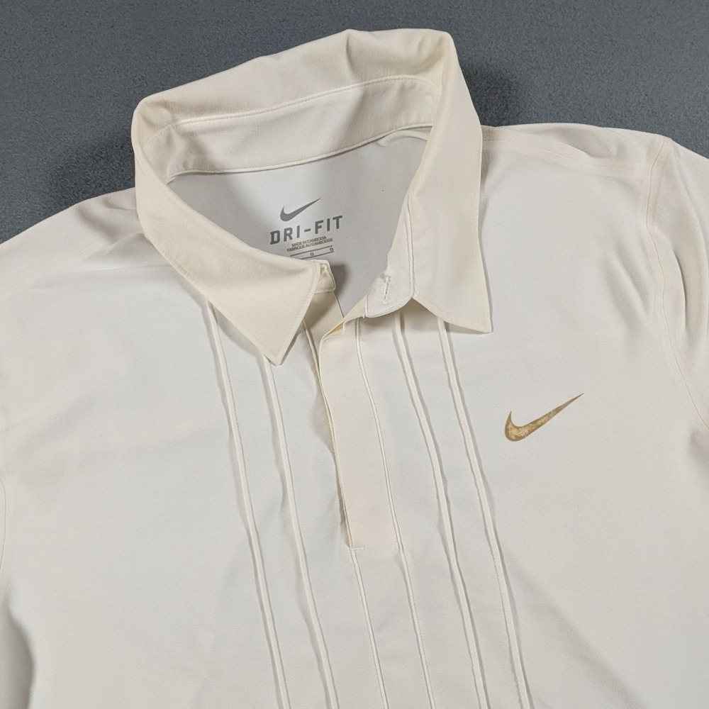 Nike Roger Federer Polo Shirt Wimbledon 2010 RF Mens Large White Dri-FIT